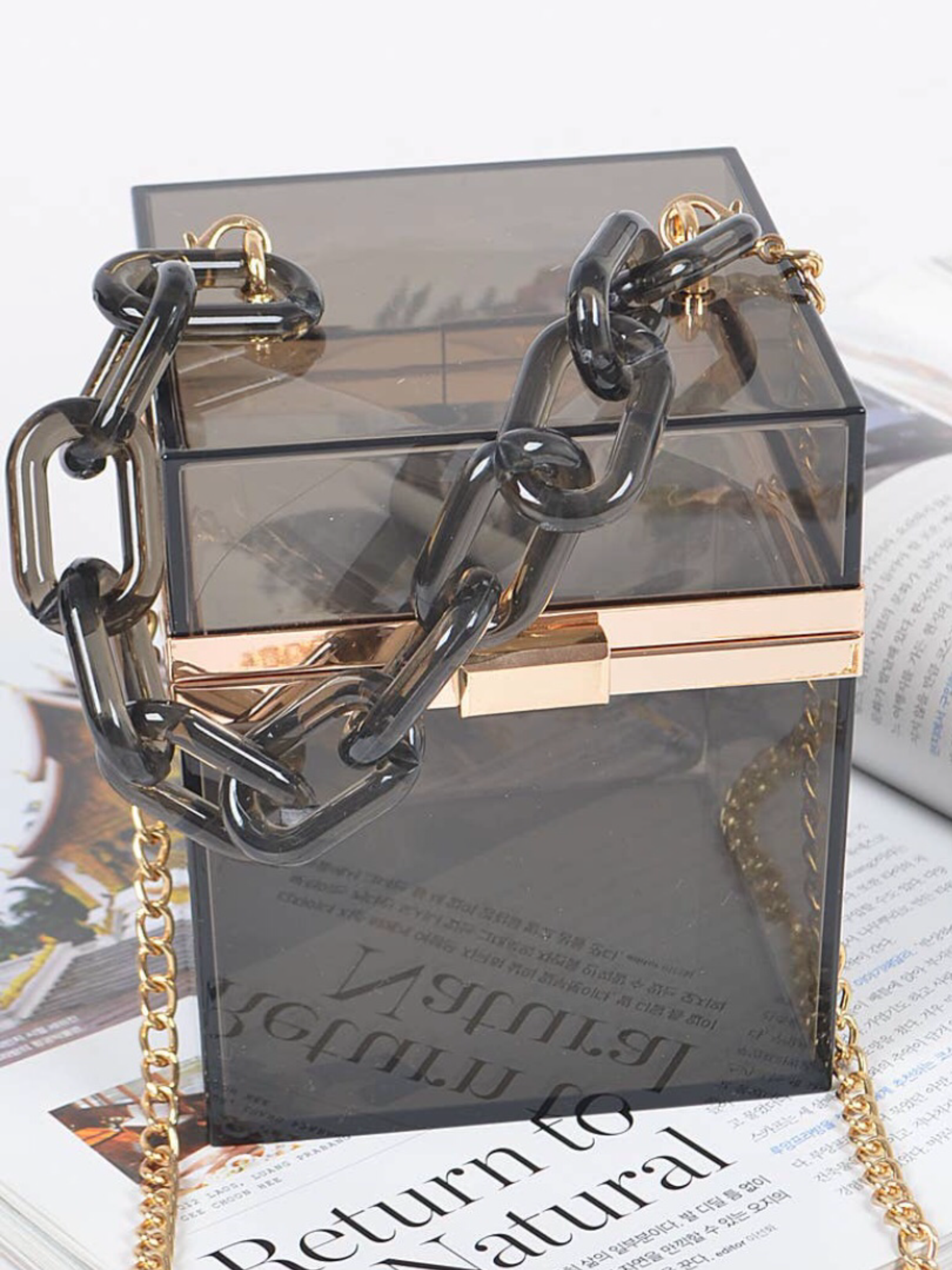 Square box discount clutch